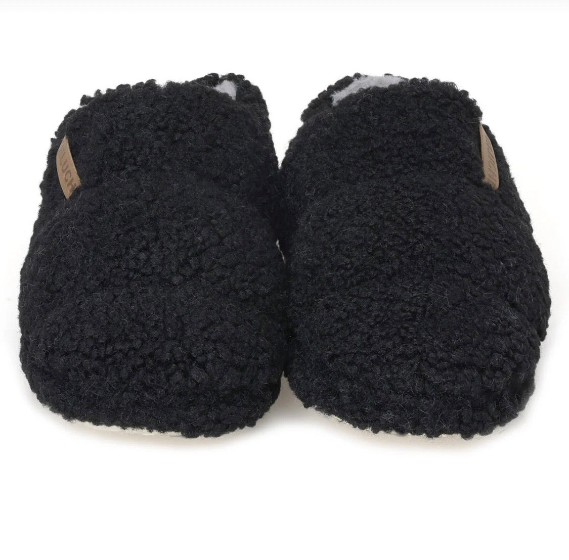 PELUCHE- TEDDY-   Kapcie Damskie Czarne