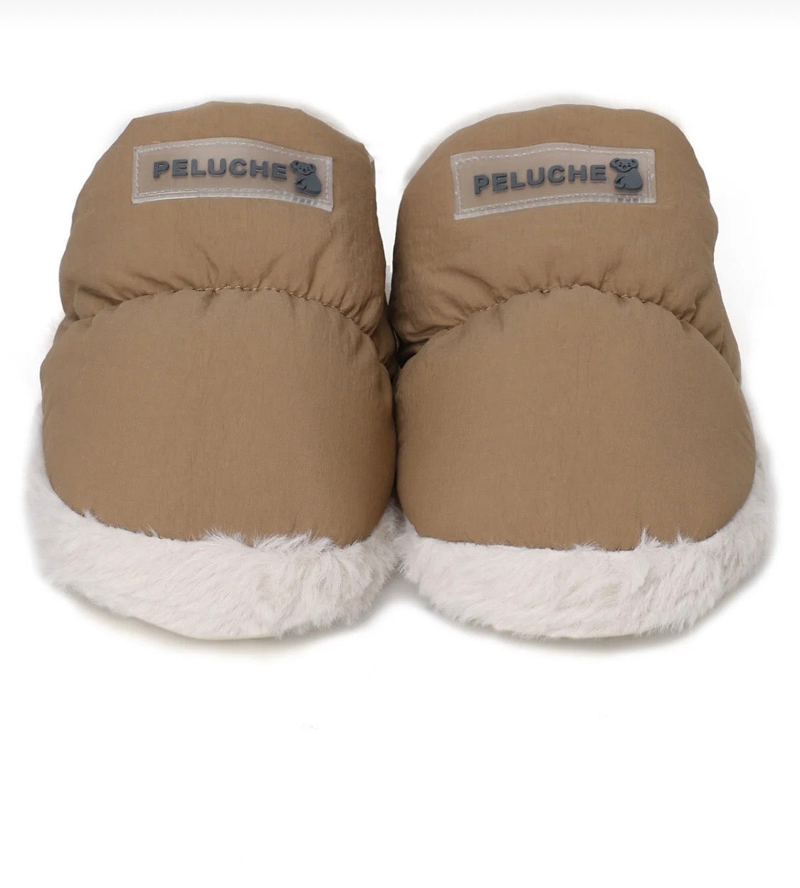 PELUCHE Brązowe Kapcie