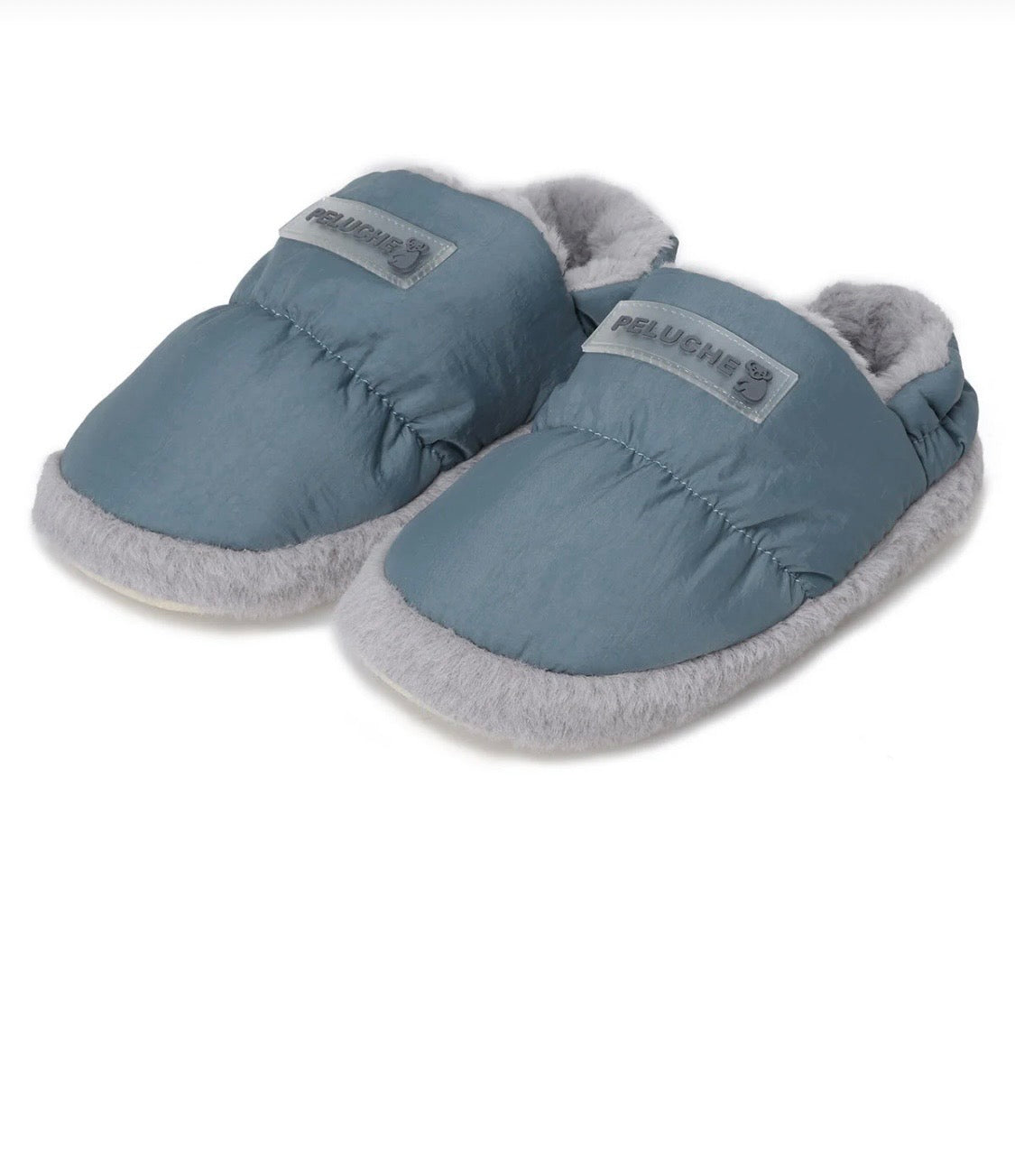 Niebiesko-Szare PELUCHE Kapcie