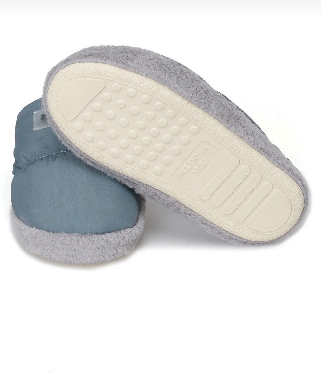 Niebiesko-Szare PELUCHE Kapcie