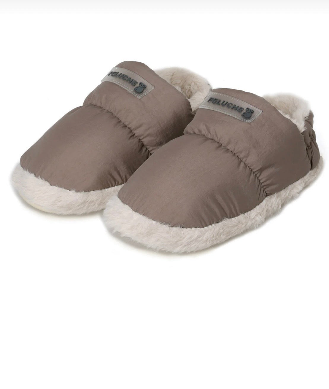 PELUCHE Kapcie Beżowe