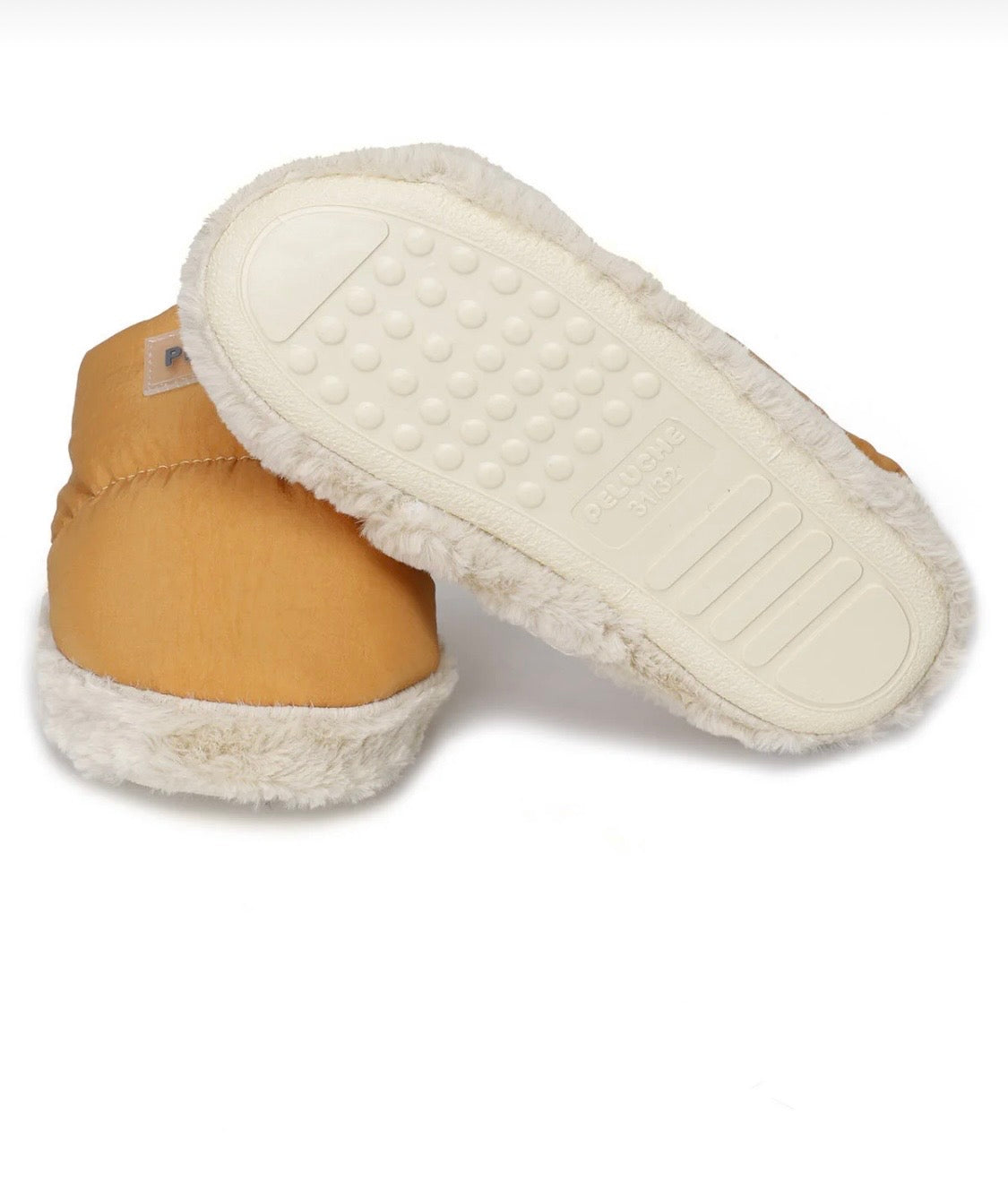 PELUCHE Złote kapcie